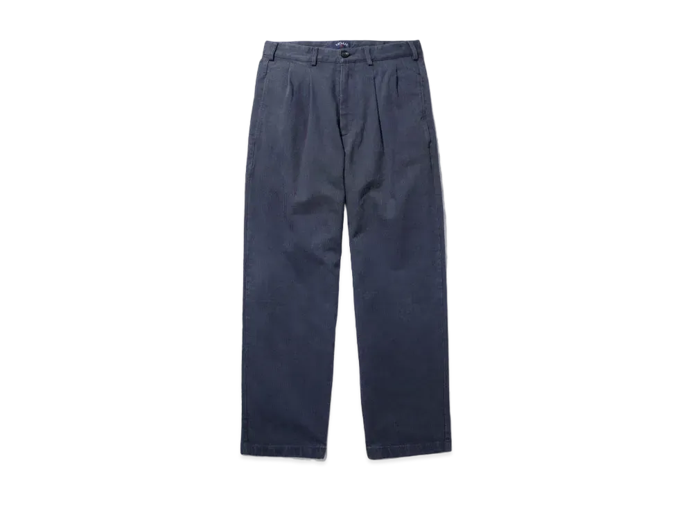Noah Double-Pleat Herringbone Pant "Navy"