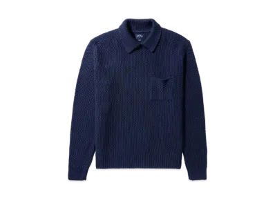 Noah Seed Stitch Collar Sweater "Heather Grey"