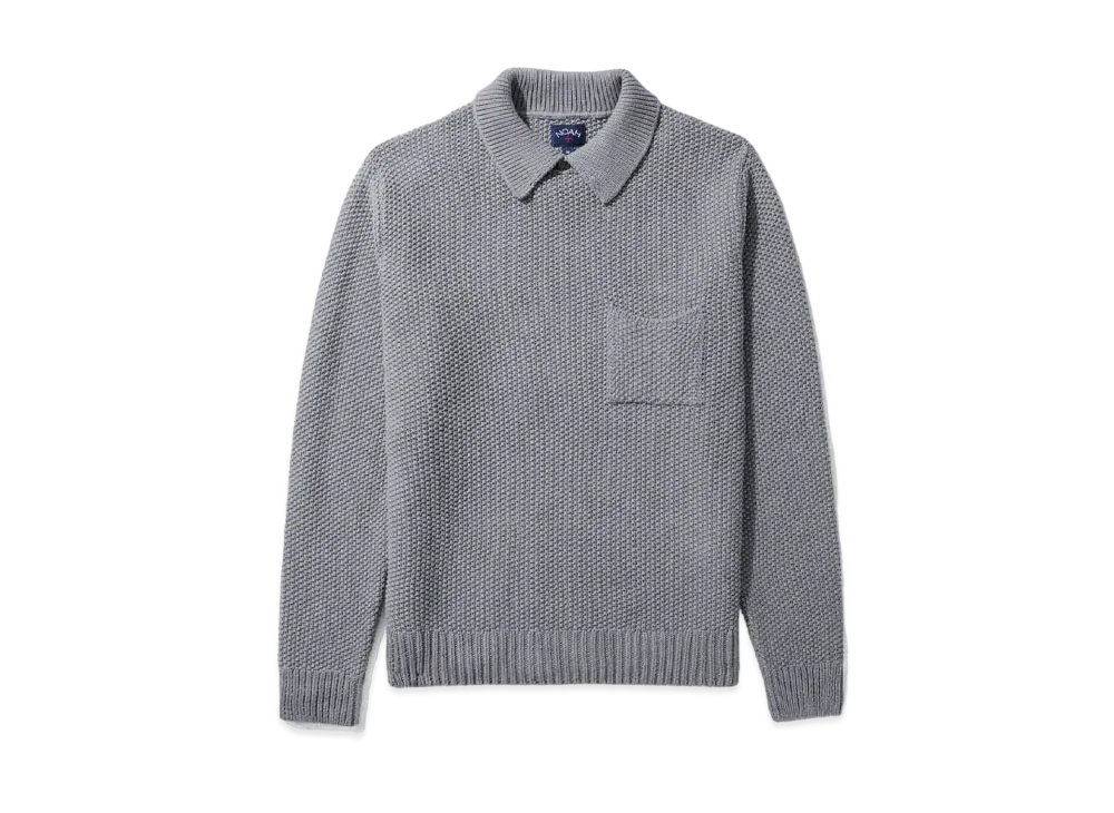 Noah Seed Stitch Collar Sweater "Heather Grey"