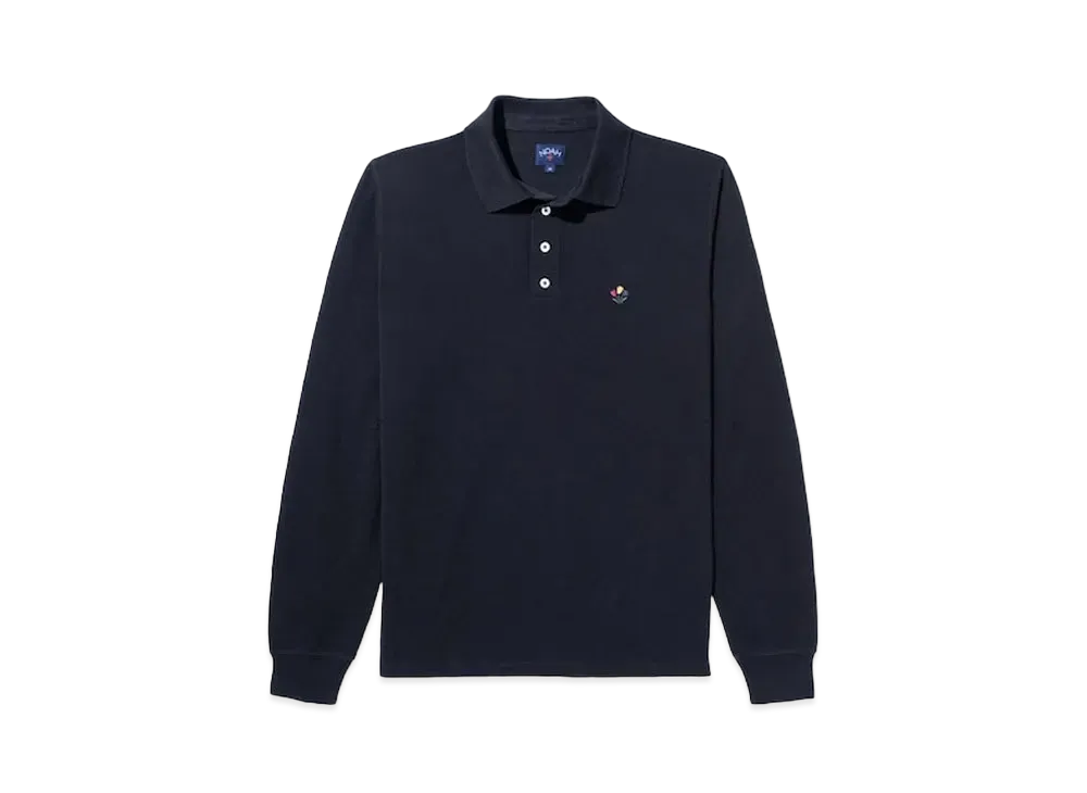 Noah Long Sleeve Pique Polo "Black"