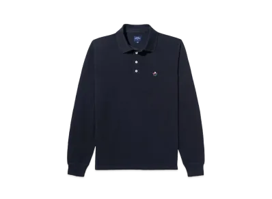 Noah Long Sleeve Pique Polo "Black"