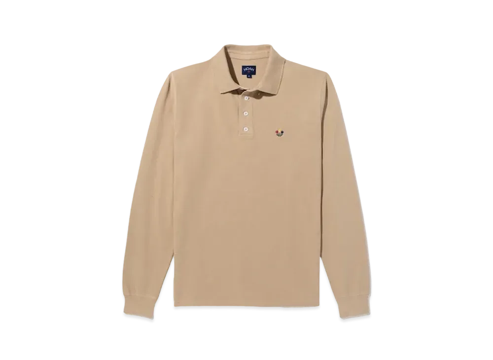 Noah Long Sleeve Pique Polo "Camel"