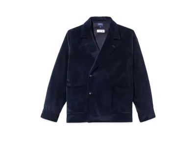 Noah Double-Breasted Corduroy Shirt "Dark Navy"
