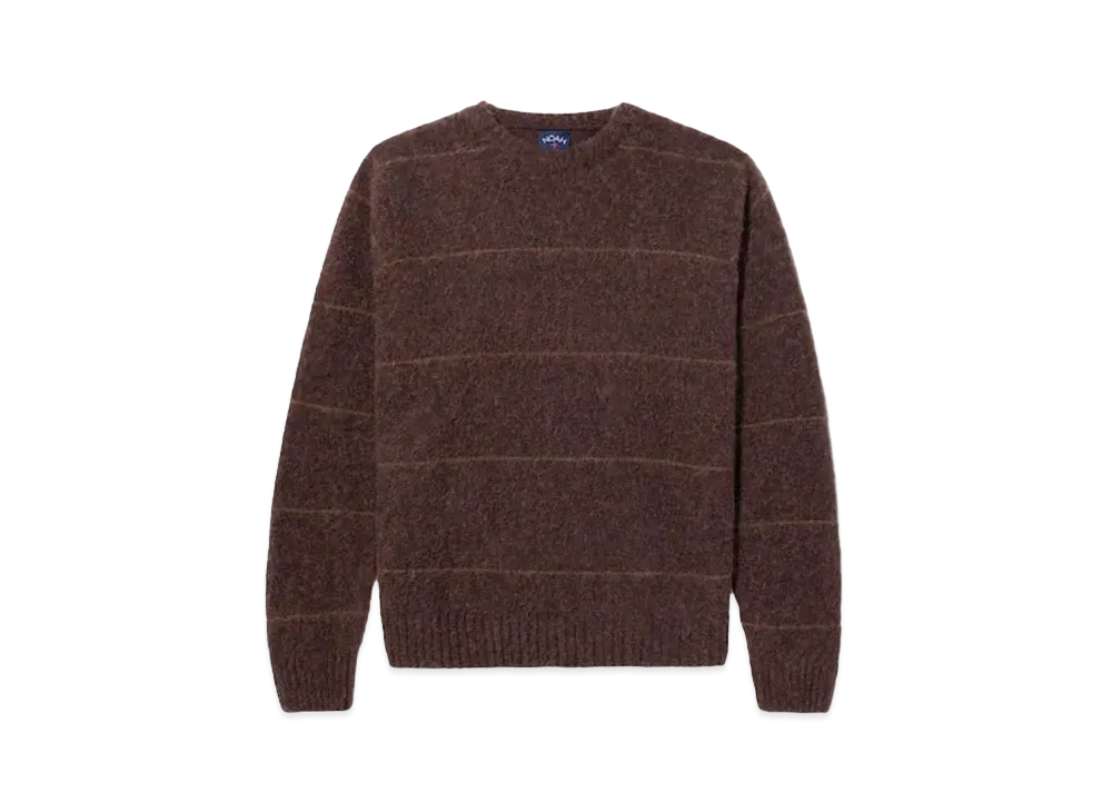 Noah Stripe Shetland Sweater "Coffee/Pecan"