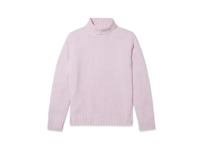 Noah Seed Stitch Turtleneck Sweater "Pale Pink"