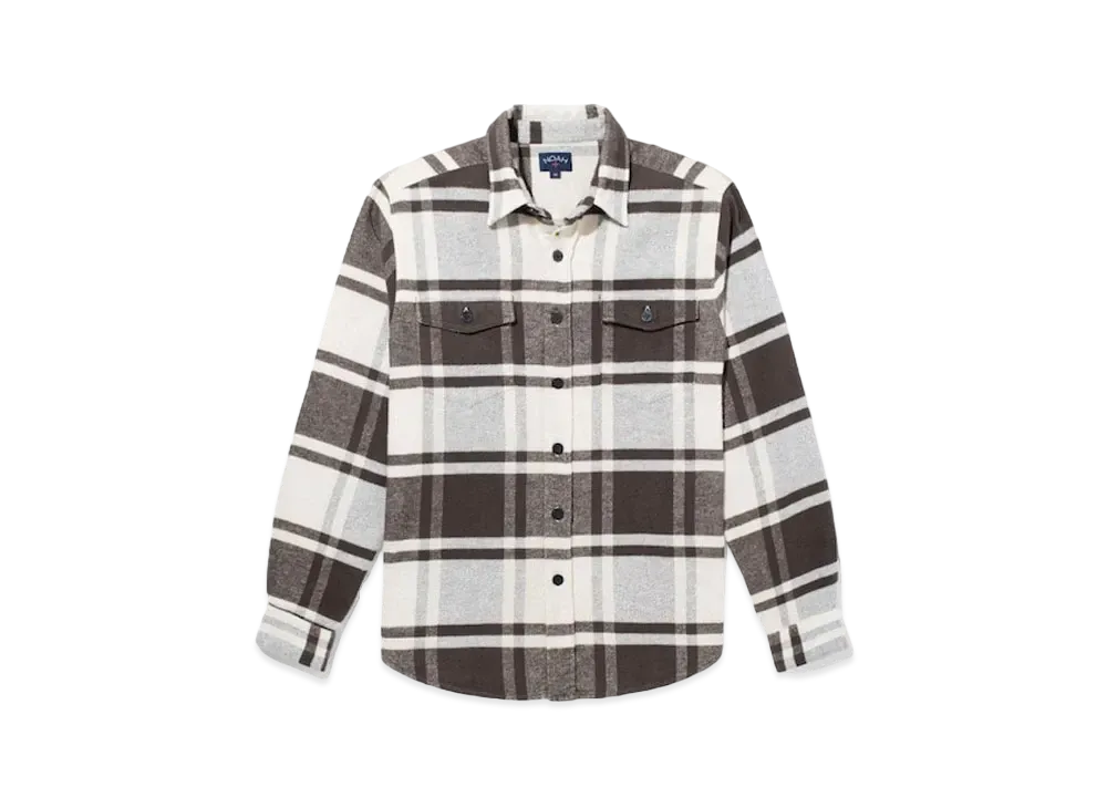 Noah Heavyweight Flannel "Cream/Brown"