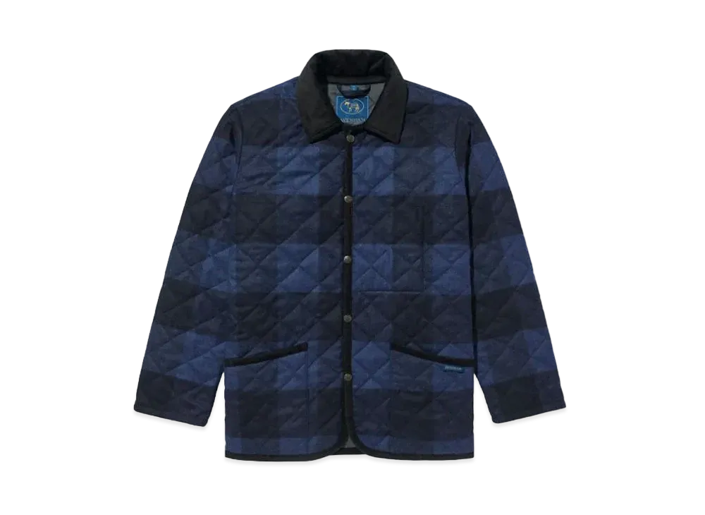 Noah x Lavenham Buffalo Check Denham Jacket "Blue"
