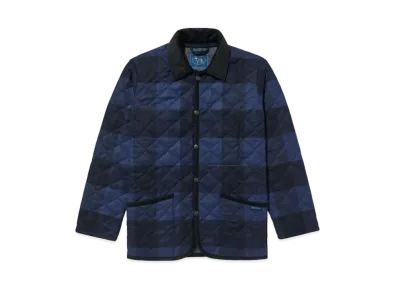 Noah x Lavenham Buffalo Check Denham Jacket "Blue"