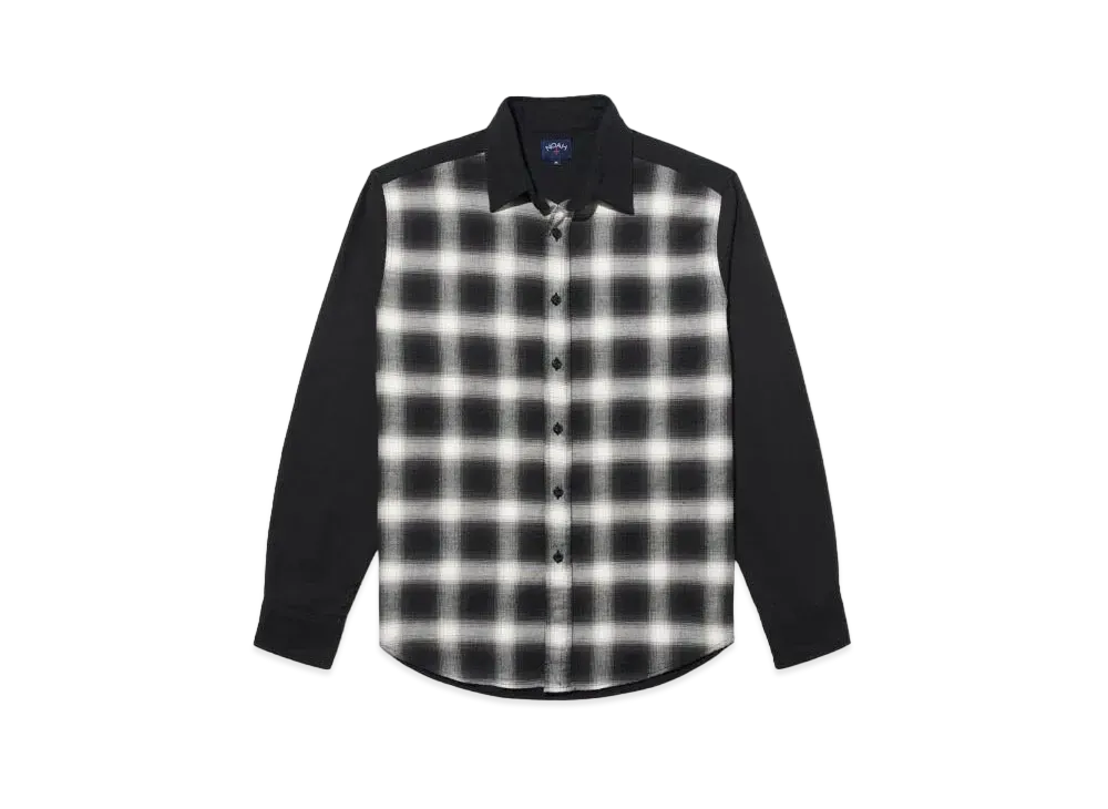 Noah Plaid Panel Shirt "Black White"