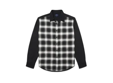 Noah Plaid Panel Shirt "Black White"