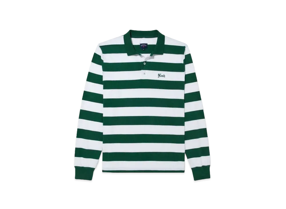 Noah Jersey Long Sleeve Polo "Green"