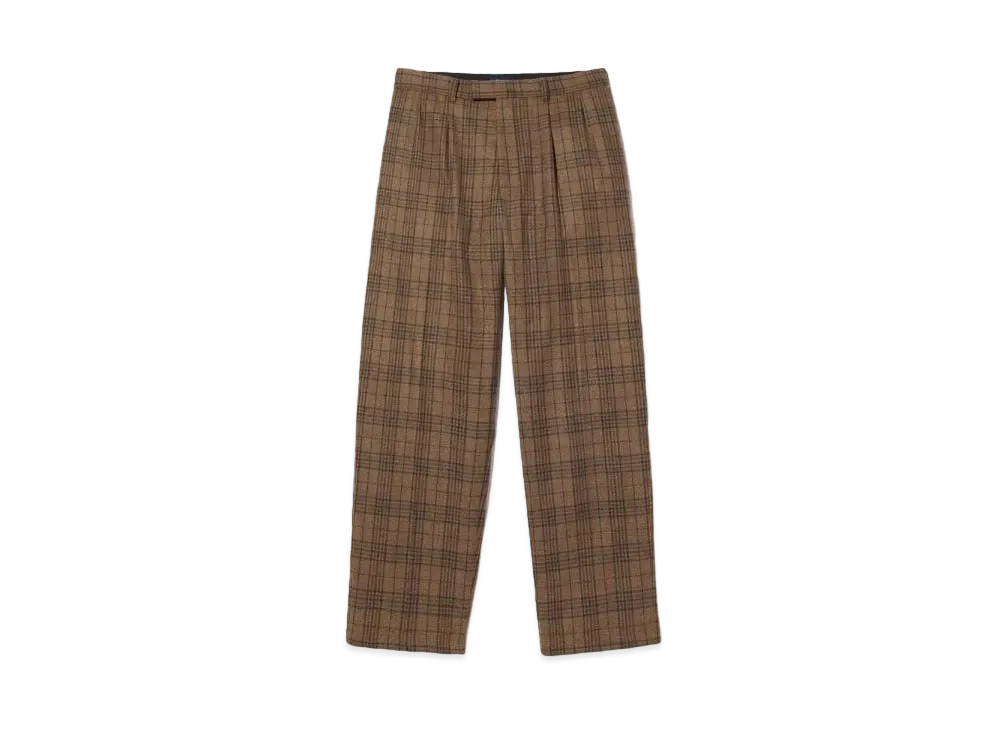 Noah Double Pleat Wool Trouser "Brown"