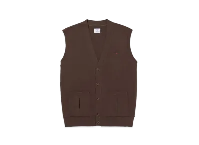 Noah Rugby Cardigan Vest "Brown"