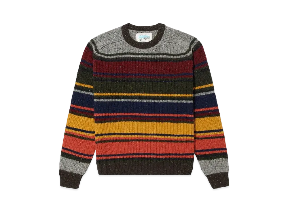 Noah Striped Donegal Shaker Sweater "Multi"
