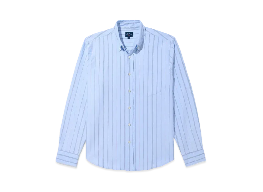 Noah Striped Oxford Shirt "Blue/Tan/Navy"