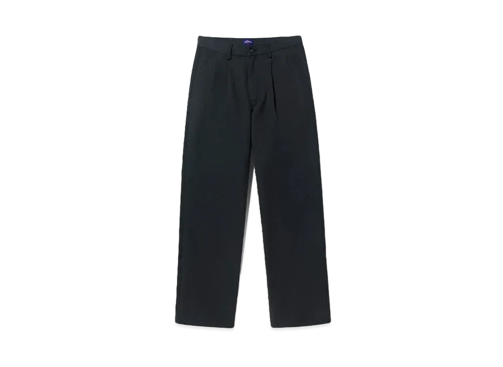 Noah Double-Pleat Cotton Pant "Black"