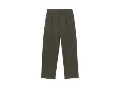 Noah Twill Double-Pleat Pant "Olivewood"