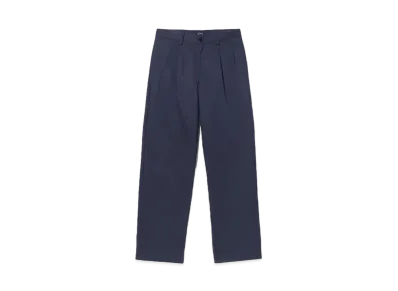 Noah Twill Double-Pleat Pant "Navy"