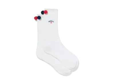 Noah Pom Pom Sock "White"