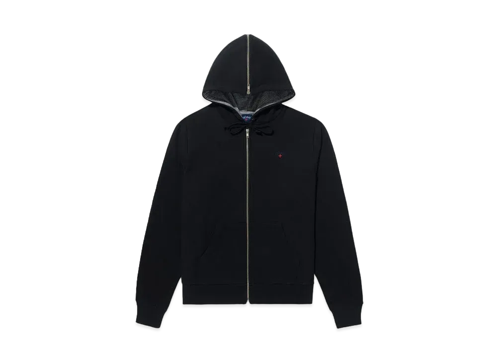Noah Houndstooth Lined Split Hoodie "Black"