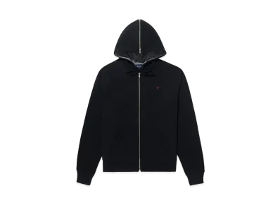 Noah Houndstooth Lined Split Hoodie "Black"