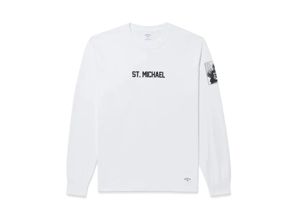 Noah St. Michael Long Sleeve Tee "White"