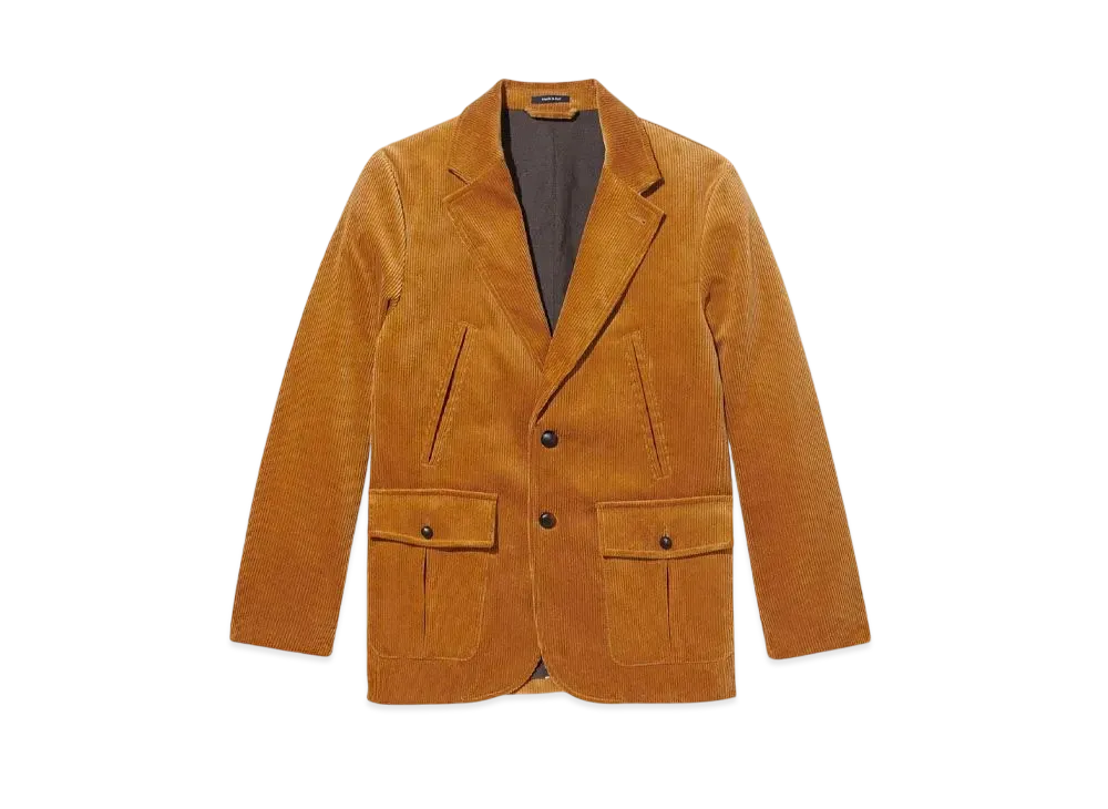 Noah Single-Breasted Corduroy Jacket "Fawn"