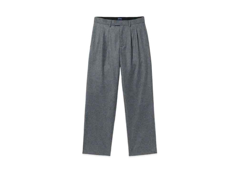 Noah Wool Double-Pleat Trouser "Grey"