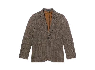 Noah Glen Plaid Sack Jacket "Tan/Brown"