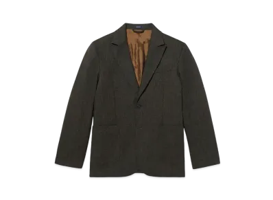 Noah Peak Lapel Single-Breasted Jacket "Beige/Brown"