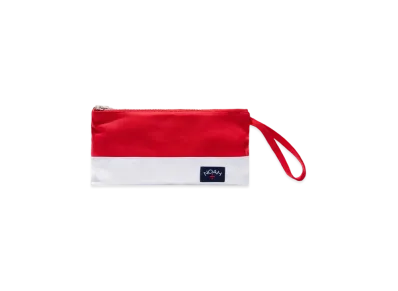 Noah Two-Tone Canvas Travel Bag "Red"