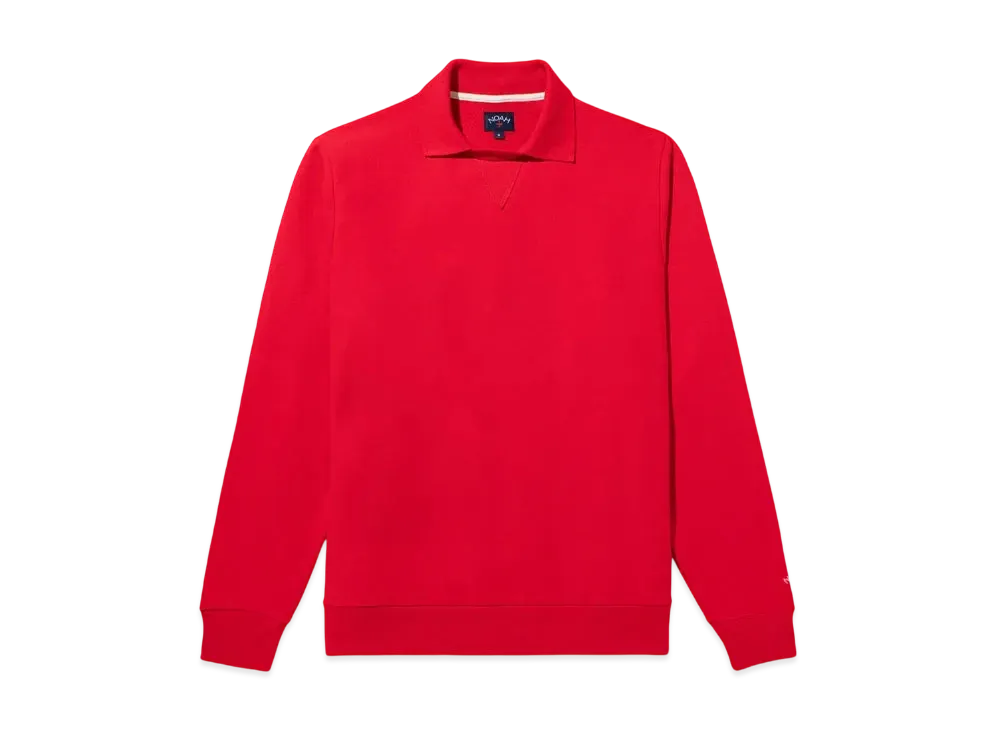 Noah Polo Collar Crewneck "Red"