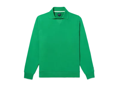 Noah Polo Collar Crewneck "Kelly Green"
