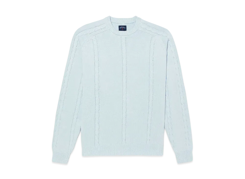 Noah Cable Cotton Sweater "Light Blue"