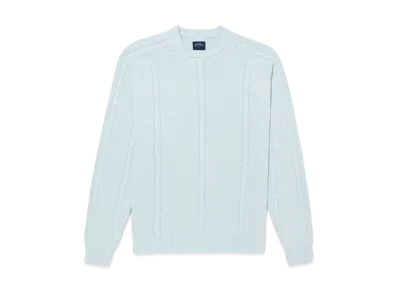 Noah Cable Cotton Sweater "Light Blue"
