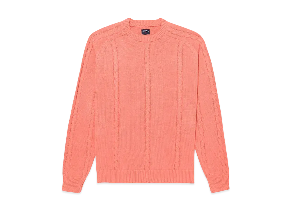 Noah Cable Cotton Sweater "Coral"