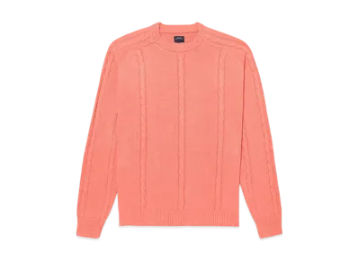 Noah Cable Cotton Sweater "Coral"