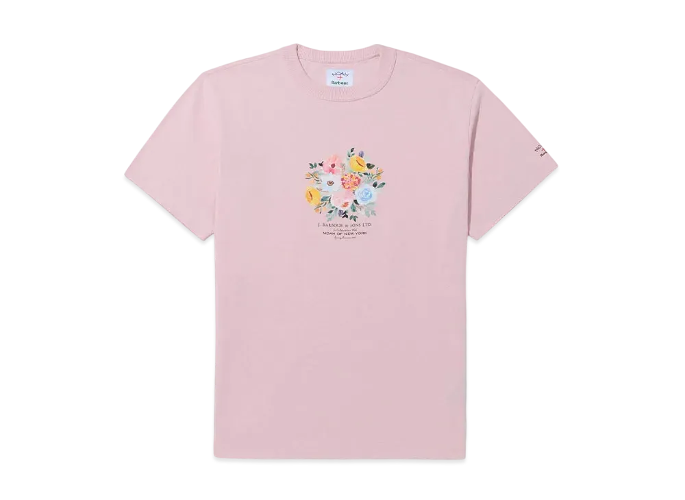 【NOAH】 NOAH X BARBOUR MADRAS FLOWERS TEE X Noah Barbour x Noah Floral Men's T-Shirt Men's T-Shirt