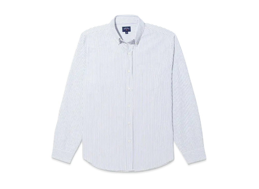 Noah Striped Oxford Shirt "White/Royal"