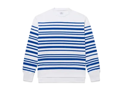 Noah Oversized Striped Rugby Top "White/Royal"