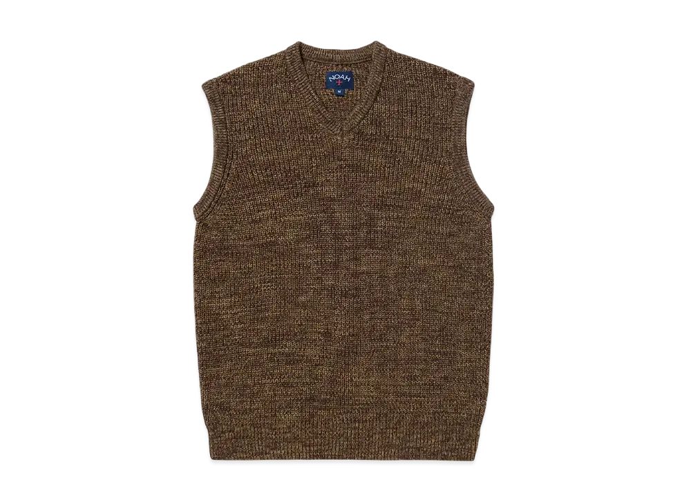 Noah Twisted Yarn Sweater Vest "Tan/Brown"