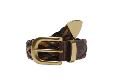Noah Braided Leather Belt "Brown"
