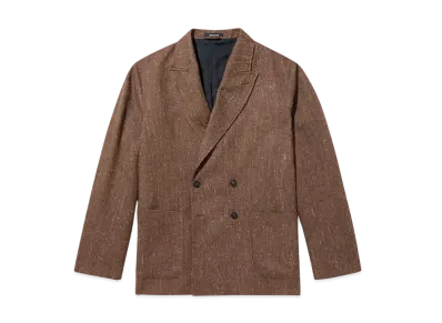 Noah Oversized Double Breasted Sport Coat "Tan/Brown"