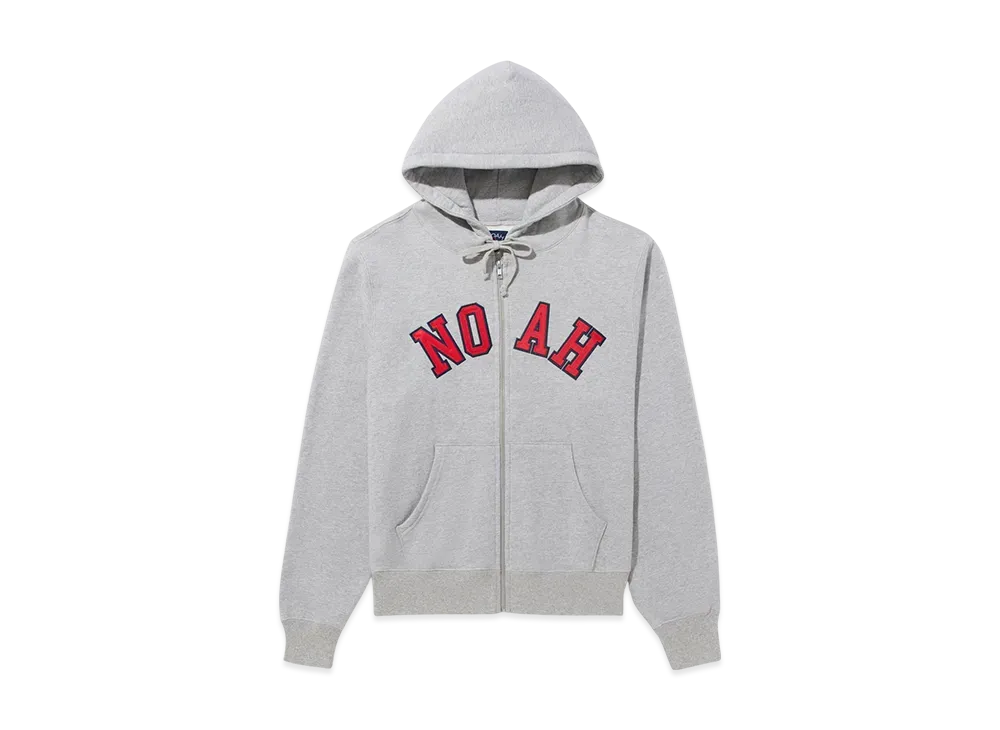 Noah Arch Applique Zip-Up Hoodie "Hether Grey"