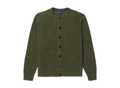 Noah Cotton Sweater Cardigan "Army Green"