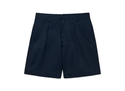 Noah Single-Pleat Baggy Shorts "Navy"
