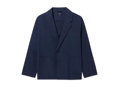Noah Single-Breasted Cotton Jacket "Navy"