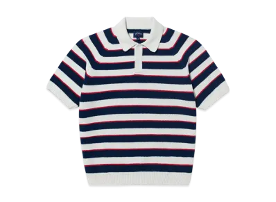 Noah Sweater Polo "White/Navy/Red"