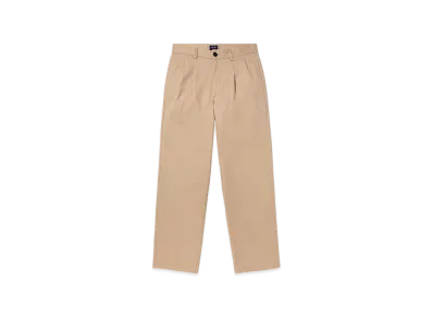 Noah Twill Double-Pleat Pant "Sand"
