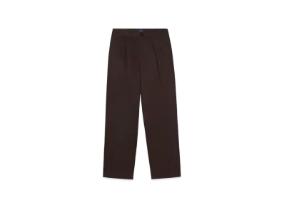 Noah Twill Double-Pleat Pant "Espresso"
